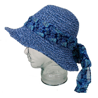 Hobo Straw Hat with Bow Hatband Women's Beach Sun Hat #H219-M115