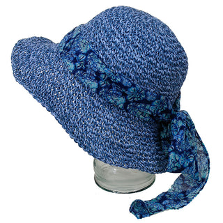 Hobo Straw Hat with Bow Hatband Women's Beach Sun Hat #H219-M115