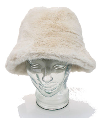 Women’s Super Soft Faux Fur Bucket Hat | Winter Fashion #HFUR114