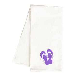 Flip Flops Summer Vacation Hand Towel #HPHT-PURFF