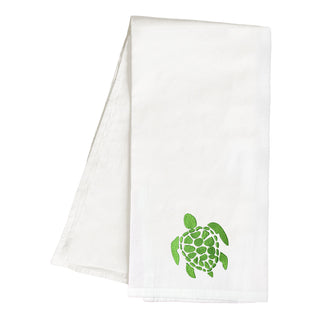 Embroidered Sea Turtle Hand Towel Coastal Kitchen Decor #HPHT-TURTLE