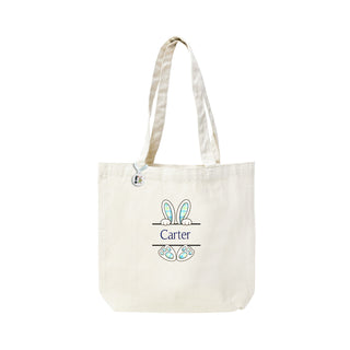 Mint Feet Bunny - Personalized Canvas Tote #HPT2515-MINTFEET-P