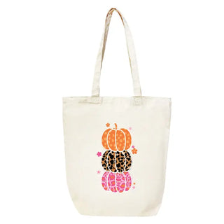 Leopard Pumpkin Tote Bag Pink Fall Autumn Halloween Market Bag #HPT2515-PUM23