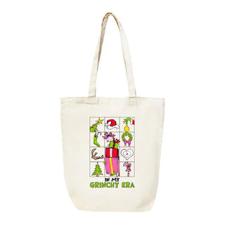 In My Grinch Era Canvas Tote Halloween Trick or Treat Bag #HPT2515-GERA
