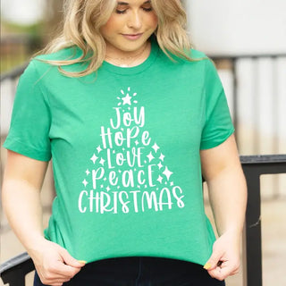 Joy Hope Love Peace Christmas Christian Inspirational T-Shirt #HPTS-HOPE