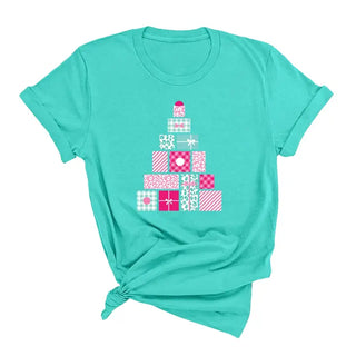 Pink Presents T Shirt Christmas Gift Holiday Graphic Tee #HPTS-PKPRES