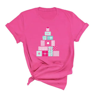 Pink Presents T Shirt Christmas Gift Holiday Graphic Tee #HPTS-PKPRES