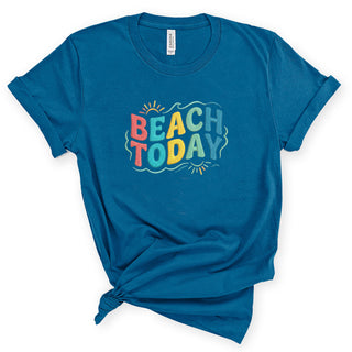 Beach Today T-Shirt, Women's Coastal Vacation Shirt #HPTS-BTODAY