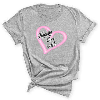 Happily Ever After Pink Heart T-Shirt #HPTS43-HAPPILYP