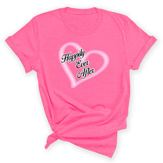 Happily Ever After Pink Heart T-Shirt #HPTS43-HAPPILYP