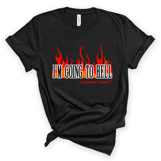 I'm Going To Hell T-Shirt - Gray #HPTS43-HELL