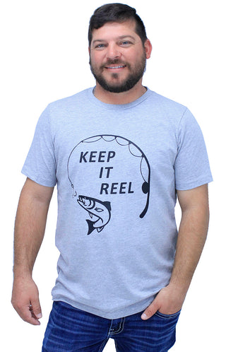 Keep It Reel - Fishing T-Shirt #HPTS43-LGY-REEL