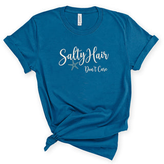 Salty Hair Don't Care T-Shirt, Beach Racerback, Summer Vacation Top #HPTS43-SALTYH2