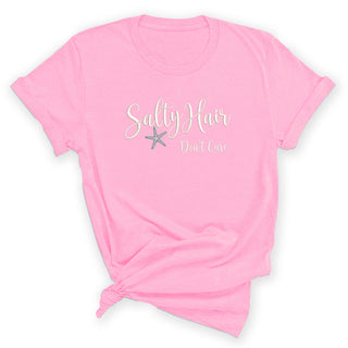 Salty Hair Don't Care T-Shirt, Beach Racerback, Summer Vacation Top #HPTS43-SALTYH2