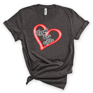Happily Ever After Red Heart T-Shirt #HPTS43-HAPPILYR