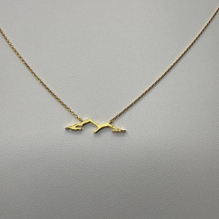 Gold Mountain Outline Necklace #EN950-GD