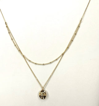 LR Gold Cowgirl Hat Necklace #EN1394-GD