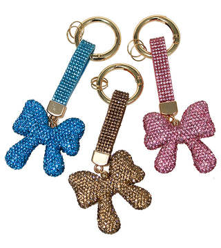 Bling Bow Keychain Bag Charm Gift #KC3CRY-BOW