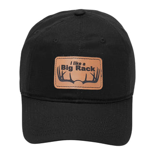 I Like a Big Rack Funny Hunting Hat Vintage Gray Deer Hunter Cap #L197P102GY-RACK