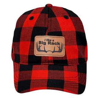 I Like a Big Rack Funny Hunting Hat Vintage Gray Deer Hunter Cap #L197P102GY-RACK