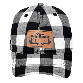 I Like a Big Rack Funny Hunting Hat Vintage Gray Deer Hunter Cap #L197P102GY-RACK