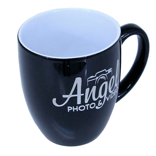 Custom Logo Large Black 16oz Coffee Mug #LMG6K-CUSTOM