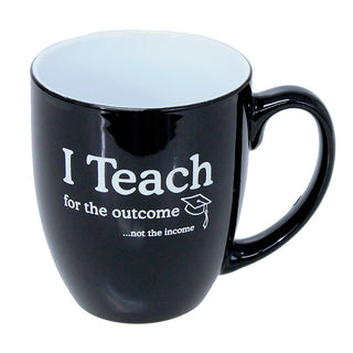 Teach For The Outcome - Large Black 16oz Coffee Mug #LMG6K-TEACHOUT