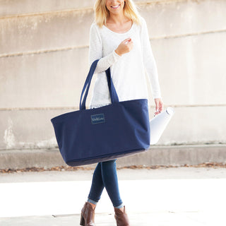 Viv&Lou® Large Navy Ultimate Tote Oversized Travel Beach Weekender Carryall #M105VL-NAVY-VL209