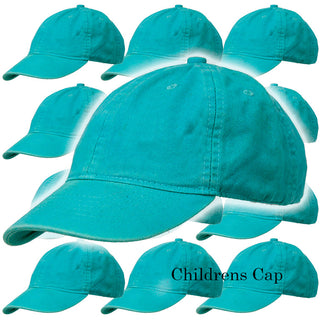 12 PC - Mint Kid's Baseball Cap #M185VL-MINT12