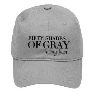 50 Shades of Gray Hair Hat Funny Embroidered Black Baseball Cap #M190-50SHA