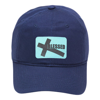 Blessed Cross Christian Faith Black Baseball Cap Gift for Everyday Wear #M190BLK-P108-BLESSED