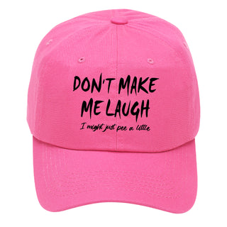 Don't Make Me Laugh Funny Embroidered Hat Humorous Gift Cap #M190LTBLU-PEEALITTLE