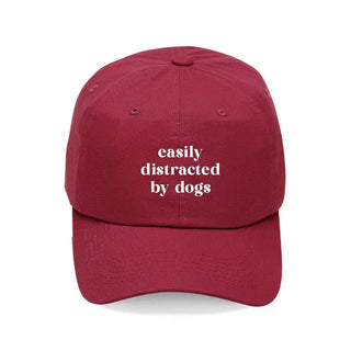 Distracted by Dogs Cap #M190VL-CORAL-DIS