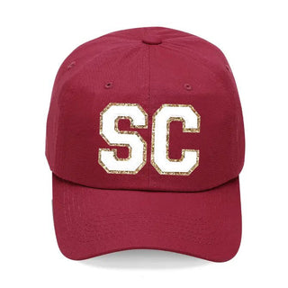 Creme SC Varsity Letter Garnet Cap #L190-GAR-PSCCRM