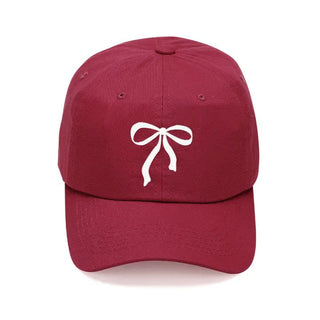 Bow Embroidered Cap #M190VL-BOW