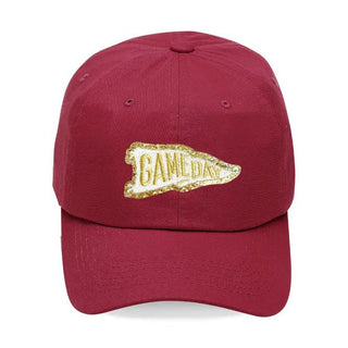 Gold Pennant Patch Garnet Cap #L190-GAR-GDPEN-GD