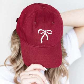 Bow Embroidered Cap #M190VL-BOW