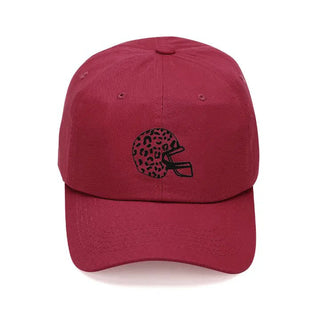 Garnet Leopard Helmet Cap #M190VL-GAR-LHBLK