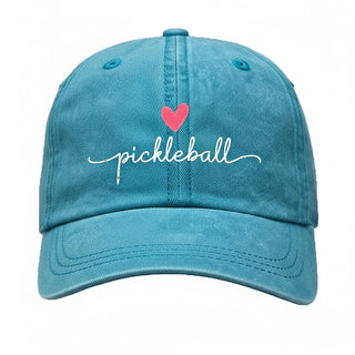 Heart Pickleball Cap #M190VL-AQ-HRTPICK