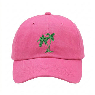 Pink Palm with Green Palm Trees Cap #M190VL-PALMSGN-PINK
