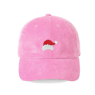 Santa Hat Embroidered Corduroy Christmas Baseball Cap for Women #M193VL-CORD-SHAT