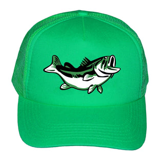 Bass Fishing Mesh Trucker Cap #M197-BASS
