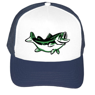 Bass Fishing Mesh Trucker Cap #M197-BASS
