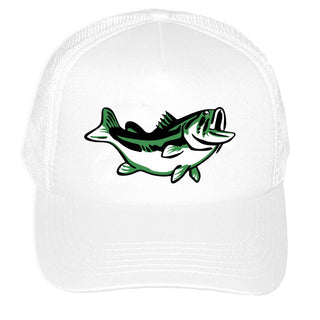 Bass Fishing Mesh Trucker Cap #M197-BASS