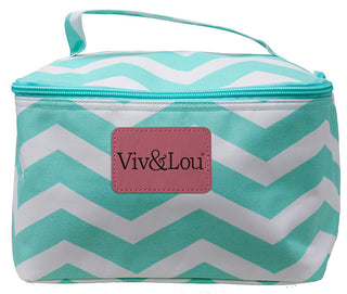 Viv&Lou® Mint-White Large Cosmetic Bag #M300ZZ-MINT-VLP