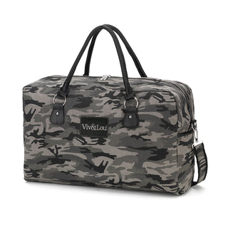 Viv&Lou® Black Camo Travel Bag Weekender Gym Overnight Extra Large Bag #M442-BLKCAMO-VL206
