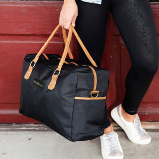 Viv&Lou® Black Travel Bag Weekender Gym Overnight Bag Extra-Large #M442-BLK-VL206
