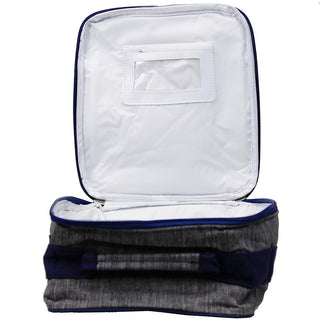 Viv&Lou® Gray-Navy Insulated Lunch Box #M503-GRAY-VLU
