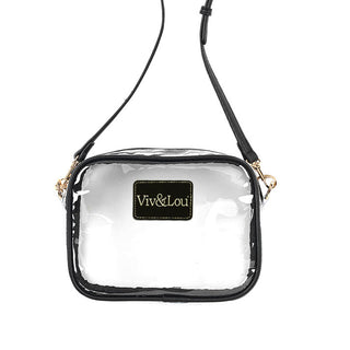 Viv&Lou® Brand Black & Clear School Purse w/Changeable Strap #M707-CLRBLK-VL103