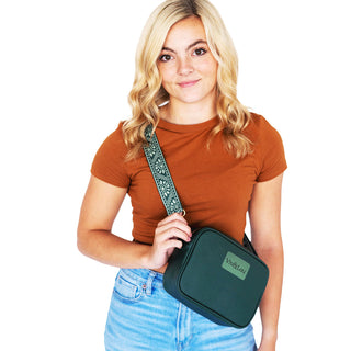 Viv&Lou® Brand Green Crossbody Purse #M707-EMER-VL108